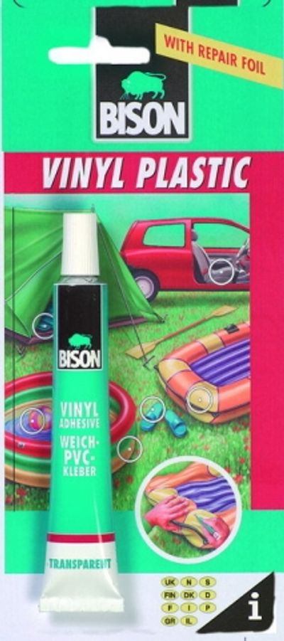 Ragasztó Bison Vinyl Plastic, 25 ml