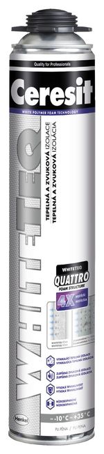 Foam CERESIT WhiteTeq Gun, 750 ml, for foam gun, SilverFoam