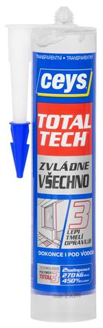 Ragasztó Ceys TOTAL TECH EXPRESS, 2 az 1-ben tömítő, átlátszó, 290 ml