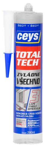 Ragasztó Ceys TOTAL TECH EXPRESS, 2 az 1-ben tömítő, szürke, 290 ml