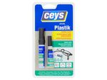 Ragasztó Ceys SPECIAL PLASTIK, nehéz műanyagokhoz, pillanatragasztó, 3 g + 4 ml