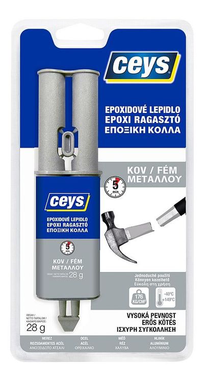 Ragasztó Ceys EPOXICEYS, fémhez, fecskendős, 28 g