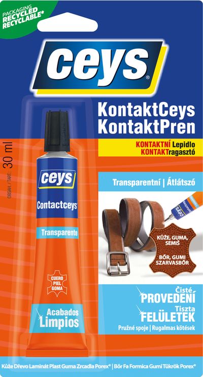 Ragasztó Ceys KONTAKTCEYS, átlátszó, tubusos, 30 ml