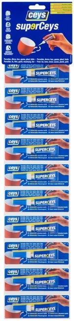 Ragasztó Ceys Superceys, pillanatragasztó, 10x3 g bliszter, csomag 10 db