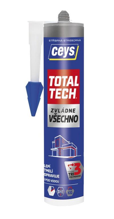 Ragasztó Ceys TOTAL TECH, ezüst, 2 az 1-ben tömítő, 290 ml