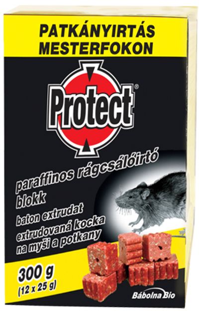 Csali PROTECT, extrudált kocka, egerekre és patkányokra, 12x25 g (300 g)