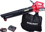 SET Blower Worcraft CLBV-S40Li ShareSYS, leaf vacuum, 230 km/h, 2x20V, 45 lit., 2x battery CLB-20V-4