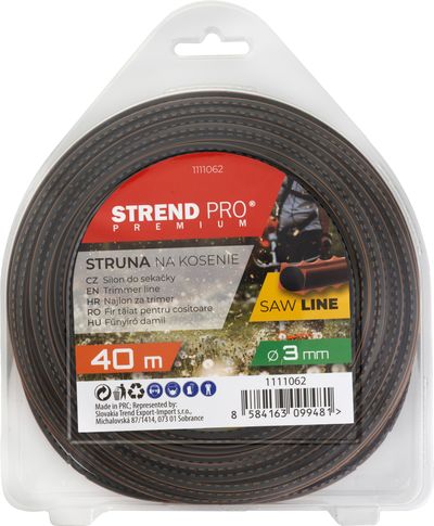 Damil kaszáláshoz Strend Pro Premium SawLine 3 mm, H- 40 m, fogazott