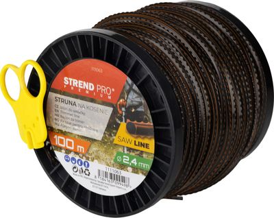 Damil kaszáláshoz Strend Pro Premium SawLine 2,4 mm, H- 100 m, fogazott