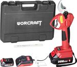 Olló Worcraft CSC-S20LiBP ShareSYS, 20V Li-Ion, kerti, akkumulátoros, ágvágó, cut. 30 mm, SET koffer