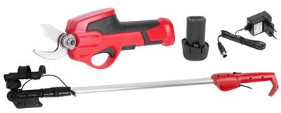 SET Nožnice Strend Pro Garden 7,2V, záhradné, akumulátorové, 111216 + teleskopická tyč 111248
