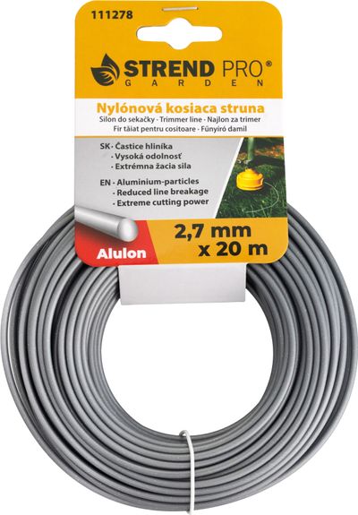 Trimmer Line 2,7 mm L-20m Strend Pro, round nylon + ALU, professional