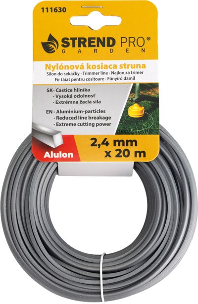 Trimmer Line 2,4 mm L-20m Strend Pro, hexagonal nylon + ALU, professional