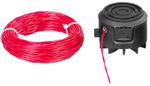 Fűkasza Worcraft CGT-S20LiST ShareSYS, 20V Li-ion, 24 cm, plusz damilfej és damil, akku nélkül