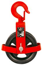 Pulley BRANO Z 500 0.5t C, bricklayer's, with hook and rope protector