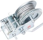 Winch Strend Pro HW-100-1350, ratchet, manual, steel rope L-10 m/5 mm, max. 1350 kg