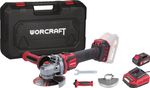 SET Grinder Worcraft CAG-S20LiBEN-125, 125 mm, angle, with speed regulation, 20 V Li-ion, brushless,