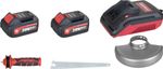 Set Worcraft CAG-S20LiBM, angle grinder 125 mm, ShareSYS, 2x 4.0 Ah battery + charger, brushless