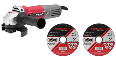 Worcraft AG08-125P, 710 W, 125 mm, M14, sarokcsiszoló, PROMO + 2 korong