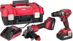 Készlet Worcraft XCUBE001A, ShareSYS, csavarhúzó CHD-S20LiBC + sarokcsiszoló CAG-S20LiBS-125 mm, kef