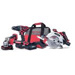 Set Worcraft WSET-01, S20Li ShareSYS, circular saw, angle grinder, screwdriver, charger, 2x 4.0 Ah b