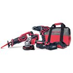 Set Worcraft WSET-02, S20Li ShareSYS, reciprocating saw, angle grinder, screwdriver, charger, 2x 4.0