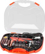 Csiszoló Strend Pro, mini, egyenes, fúráshoz és csiszoláshoz, 135 W, tartozékokkal, 210 db