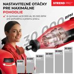 Brúska Strend Pro, mini, priama, vŕtanie a brúsenie, 130 W, s príslušenstvom, 210ks