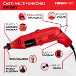 Csiszoló Strend Pro, mini, egyenes, fúráshoz és csiszoláshoz, 130 W, tartozékokkal, 210 db