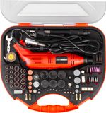 Csiszoló Strend Pro, mini, egyenes, fúráshoz és csiszoláshoz, 130 W, tartozékokkal, 210 db