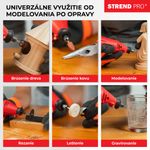 Csiszoló Strend Pro, mini, egyenes, fúráshoz és csiszoláshoz, 130 W, tartozékokkal, 210 db