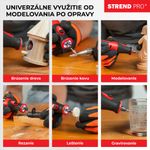 Csiszoló Strend Pro, mini, egyenes, fúráshoz és csiszoláshoz, 8 V, 1500 mAh, tartozékokkal