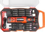 Csiszoló Strend Pro, mini, egyenes, fúráshoz és csiszoláshoz, 8 V, 1500 mAh, tartozékokkal