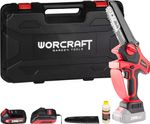 Fűrész Worcraft CHS-S20LiBPM ShareSYS, 20V Li-Ion, kézi, mini lánc, kefementes, vezetőléc 15 cm, SET