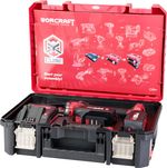 Készlet Worcraft XCUBE003 ShareSYS Toolbox, sarokcsiszoló CAG-S20LiBS 125 mm, 2x 4.0 Ah akkumulátor,