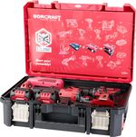 Worcraft XCUBE001 ShareSYS Toolbox készlet, csavarhúzó CHD-S20LiBA + sarokcsiszoló CAG-S20LiBS-125 m