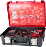 Set Worcraft XCUBE004 ShareSYS Toolbox, bezuhlíkový skrutkovač CHD-S20LiBH, v kufríku