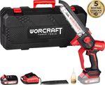 SET Saw Worcraft CHS-S20LiBDM ShareSYS, brushless, 20V Li-ion, 8" chain, mini chainsaw, in case
