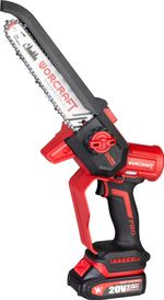 Píla Worcraft CHS-S20LiBDM ShareSYS, bezuhliková, 20V Li-ion, 8" reťaz, mini reťazová, SET v kufri