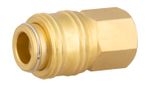 Gyorscsatlakozó Airtool NUQ-1, kompresszorhoz, 1/4", sárgaréz, belső menetes, levegőhöz