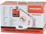 Pisztoly Worcraft CPC-S20LiD ShareSYS, nagynyomású tisztító, STRONG PRESSURE, akku nélkül