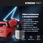 Pisztoly Strend Pro JS-FB17AII, 650W, 800 ml, festékszóró, elektromos kompresszorral