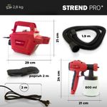 Pisztoly Strend Pro JS-FB17AII, 650W, 800 ml, festékszóró, elektromos kompresszorral