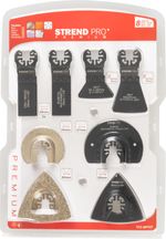 Tool Set Strend Pro TAS-GP117, saw blades, half-rounds and holder for multi-tool, 8-piece