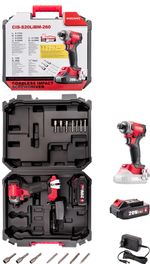 Impact Driver Worcraft ShareSYS CIS-S20LiBM-260, 20V Li-Ion, HEX, 260 Nm, brushless, SET 1x 2.0 Ah b