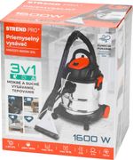Vacuum Cleaner Strend Pro MWD211/3in1, 20 L, 1600W, industrial with carpet cleaning function