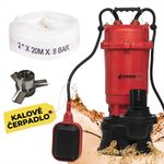 Szivattyú Strend Pro Garden QDX5, 900W, szennyvízhez, 20000 l/óra, 10 m kábel, késsel, szeptikus tar