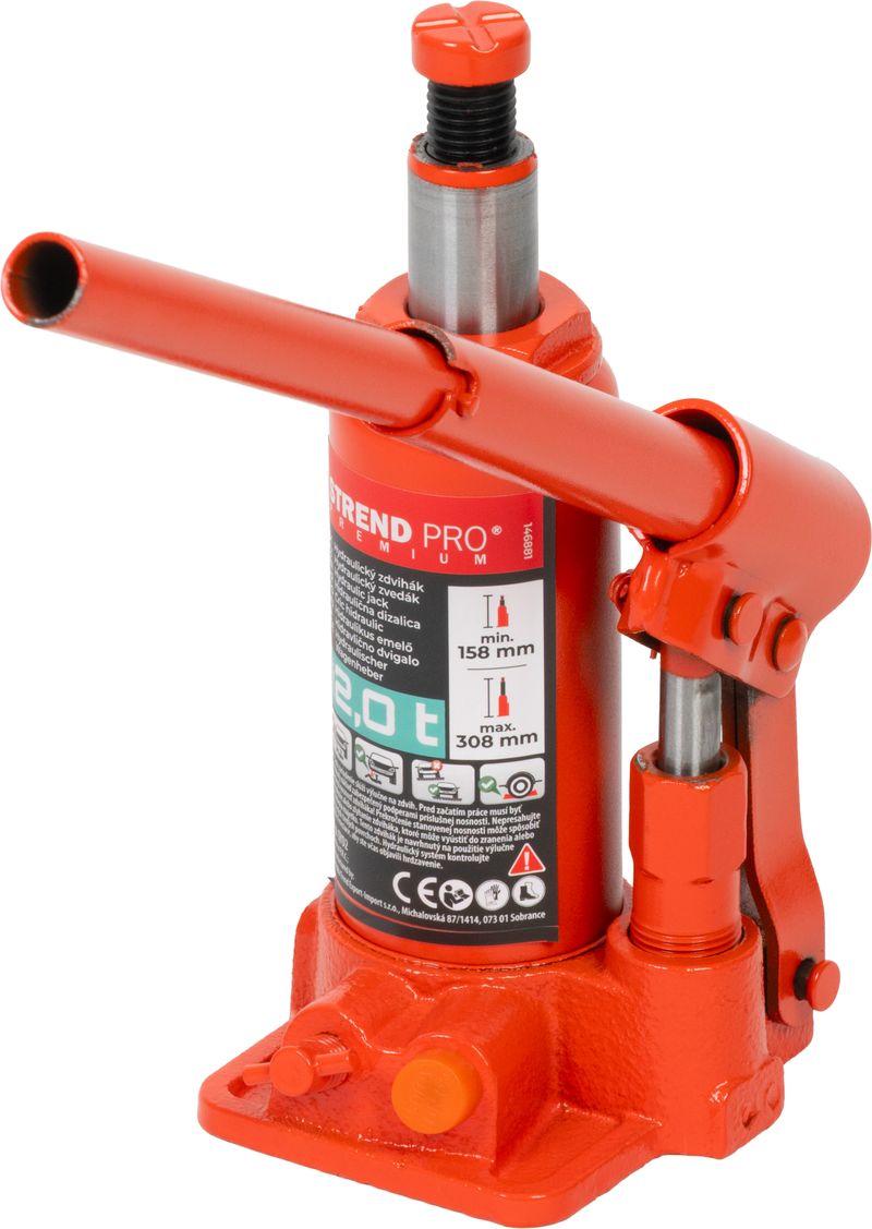 Zdvihák Strend Pro Premium, 02 tony, 158-308 mm, hydraulický