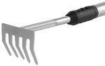 Hand Rake Strend Pro Herrison 615G1, garden, 5 tines, telescopic handle 1200 mm