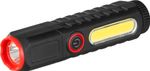 Flashlight Strend Pro, COB LED 120 lm, 35x35x132 mm, USB charging, Sellbox 10 pcs